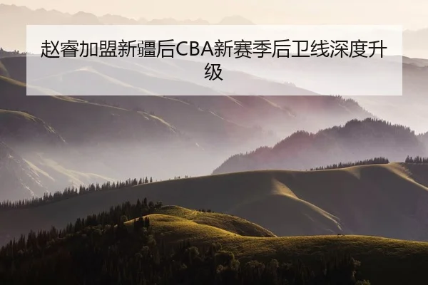 赵睿加盟新疆后CBA新赛季后卫线深度升级